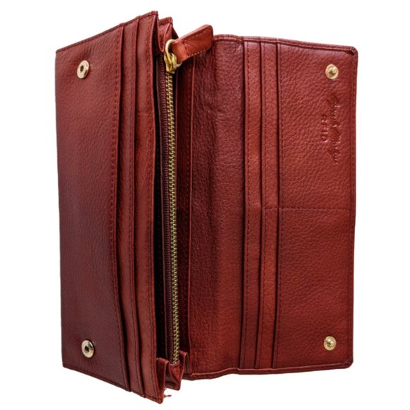 Osgoode Marley Leather Women's Long Wallet with Brass Snap New - Picture 13 of 13